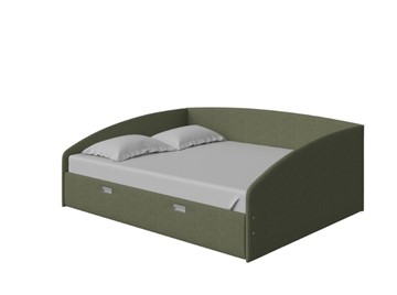 Кровать 2-х спальная Bono 160х200, Искусственная шерсть (Лама Авокадо) в Тюмени