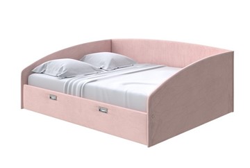 Кровать Bono 160х200, Велюр (Ultra Розовый мусс) в Тюмени