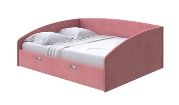 Кровать 2-спальная Bono 160х200, Велюр (Ultra Ягодный сорбет) в Тюмени