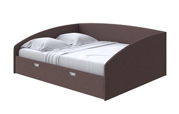 Кровать спальная Bono 180х200, Искусственная шерсть (Лама Шоколад) в Тюмени