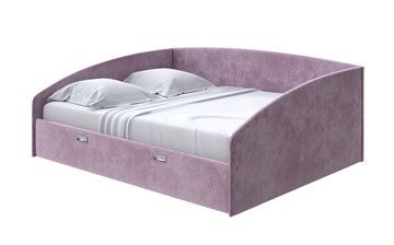Кровать двуспальная Bono 180х200, Велюр (Лофти Слива) в Тюмени