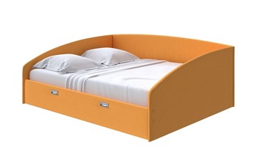 Кровать двуспальная Bono 180х200, Велюр (Scandi Cotton 18 Шафран) в Заводоуковске