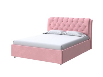 Кровать двуспальная Chester 160х200, Велюр (Casa Жемчужно-розовый) в Тюмени