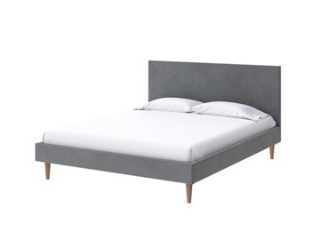 Двуспальная кровать Claro 160х200, Велюр (Monopoly Британский серый (996)) в Заводоуковске - предосмотр