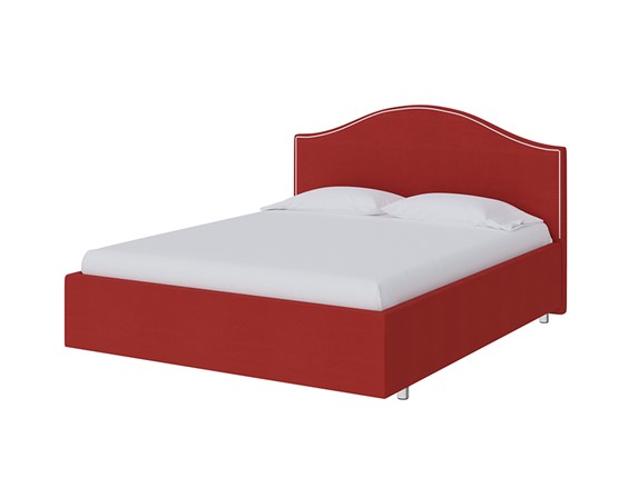 Кровать спальная Classic 200х200, Велюр (Forest 13 Красный) в Заводоуковске - изображение
