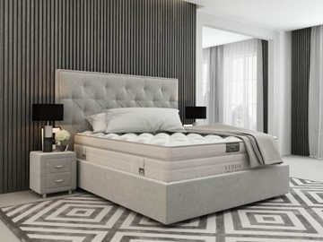 Кровать спальная Classic Compact/Island M 180х200, Флок (Велсофт Серый) в Тюмени