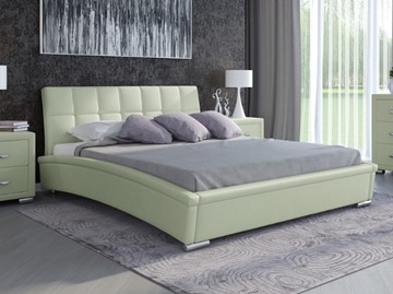 Кровать 2-спальная Corso-1L 140x200, Экокожа (Зеленое яблоко) в Тюмени
