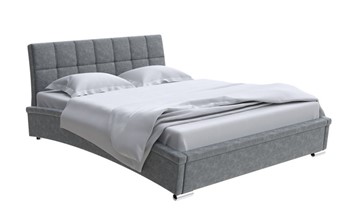Спальная кровать Corso-1L 160x200, Велюр (Gratta 4 Серый космос) в Тюмени