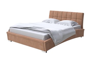 Кровать в спальню Corso-1L 200x200, Микровелюр (Manhattan Брауни) в Заводоуковске