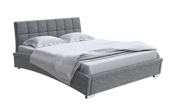 Кровать спальная Corso-1L 200x200, Велюр (Gratta 4 Серый космос) в Тюмени