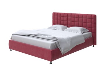 Двуспальная кровать Corso-3 140x200, Микровелюр (Manhattan Гранатовый) в Ишиме