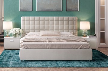 Кровать 2-спальная Corso-3 160х200, Искусственная шерсть (Лама Лён) в Тюмени - предосмотр