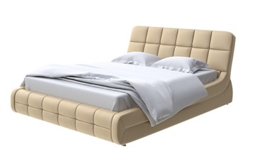 Кровать 2-спальная Corso-6 140x200, Экокожа (Золотой перламутр) в Тюмени
