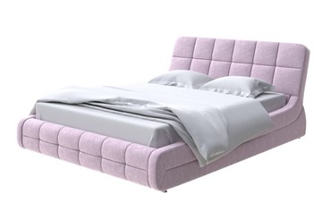 Кровать двуспальная Corso-6 140x200, Флок (Бентлей Нежно-лиловый) в Тюмени