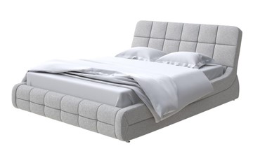 Кровать двуспальная Corso-6 140x200, Искусственная шерсть (Лама Светло-серый) в Тюмени