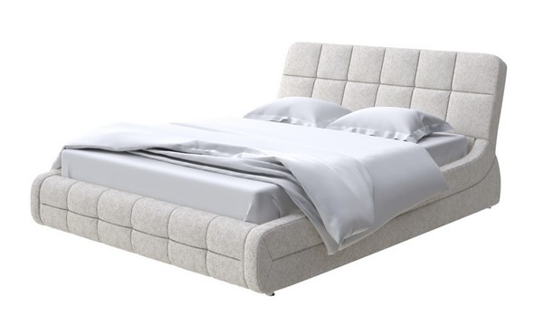 Кровать 2-спальная Corso-6 140x200, Рогожка (Levis 12 Лён) в Тюмени - изображение