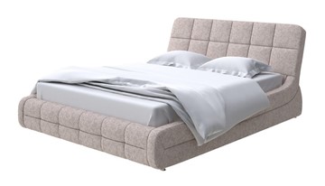 Кровать спальная Corso-6 140x200, Рогожка (Levis 14 Бежевый) в Тюмени