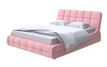 Спальная кровать Corso-6 140x200, Велюр (Casa Жемчужно-розовый) в Тюмени