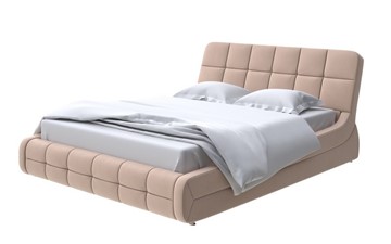 Кровать спальная Corso-6 140x200, Велюр (Forest 730 Миндальный) в Тюмени