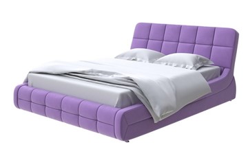 Двуспальная кровать Corso-6 140x200, Велюр (Forest 741 Светло-фиолетовый) в Тюмени