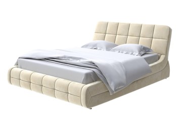 Спальная кровать Corso-6 140x200, Велюр (Лофти Айвори) в Тюмени