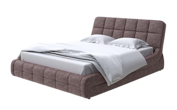 Кровать спальная Corso-6 160х200, Флок (Бентлей Кофейный) в Тюмени