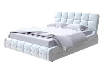 Кровать двуспальная Corso-6 160х200, Флок (Бентлей Светло-серый) в Тюмени