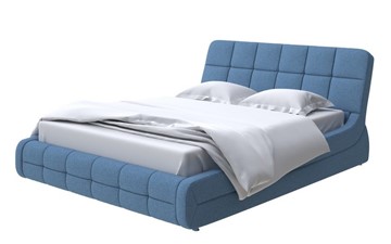 Кровать спальная Corso-6 160х200, Искусственная шерсть (Лама Индиго) в Тюмени