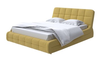 Кровать 2-спальная Corso-6 160х200, Рогожка (Firmino Канареечный) в Тюмени