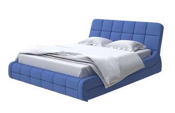 Кровать 2-спальная Corso-6 160х200, Велюр (Scandi Cotton 23 Кобальт) в Заводоуковске