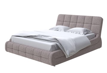 Двуспальная кровать Corso-6 180х200, Рогожка (Levis 25 Светло-коричневый) в Тюмени