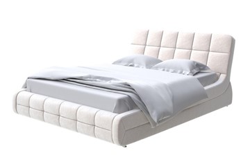 Кровать в спальню Corso-6 200х200, Флок (Бентлей Айвори) в Тюмени