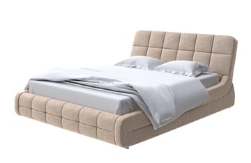 Спальная кровать Corso-6 200х200, Флок (Бентлей Какао) в Тюмени