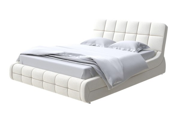 Кровать в спальню Corso-6 200х200, Искусственная шерсть (Лама Лён) в Заводоуковске - изображение