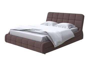 Кровать в спальню Corso-6 200х200, Искусственная шерсть (Лама Шоколад) в Тюмени
