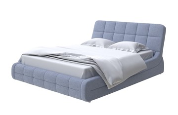 Спальная кровать Corso-6 200х200, Рогожка (Firmino Голубой лед) в Тюмени