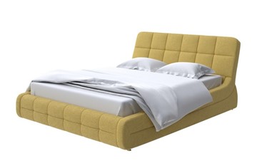 Кровать двуспальная Corso-6 200х200, Рогожка (Firmino Канареечный) в Тюмени