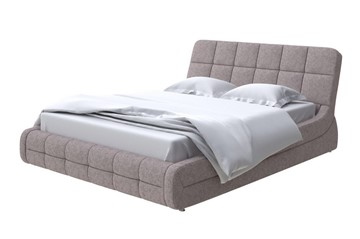 Спальная кровать Corso-6 200х200, Рогожка (Levis 25 Светло-коричневый) в Тюмени