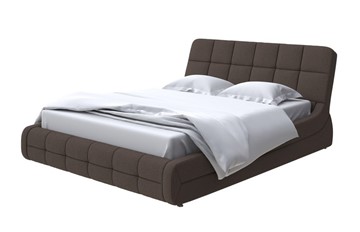 Спальная кровать Corso-6 200х200, Рогожка (Savana Chocolate) в Тюмени