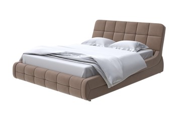 Кровать двуспальная Corso-6 200х200, Велюр (Forest 514 Светло-коричневый) в Тюмени