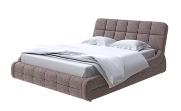 Спальная кровать Corso-6 200х200, Велюр (Gratta 8 Брауни) в Тюмени
