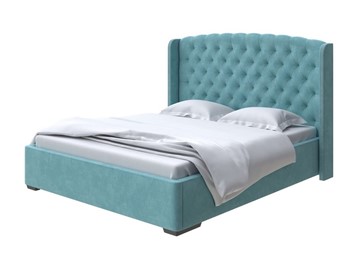 Спальная кровать Dario Classic 160x200, Микровелюр (Manhattan Аквамарин) в Тюмени