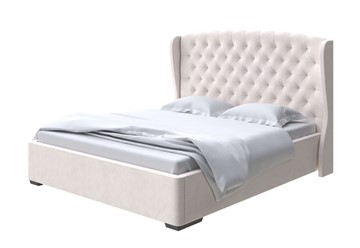 Кровать спальная Dario Grace Lite 160x200, Микровелюр (Manhattan Цветочный белый) в Тюмени