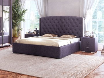 Двуспальная кровать Dario Slim 140x200, Велюр (Лофти Слива) в Тюмени