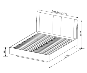 Кровать 1,5-спальная Domenica, Кр-06 (1600), без ГПМ в Тюмени - предосмотр 2