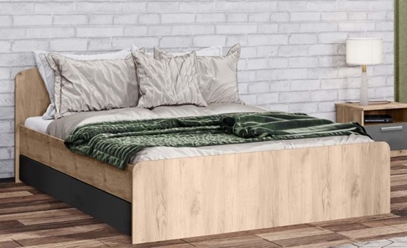 Кровать 2-спальная Эконика 1600х2000 с низкой ножной спинкой в Тюмени - изображение