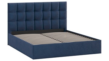 Кровать двуспальная Эмбер тип 1 (Микровелюр Wellmart Blue) в Заводоуковске - предосмотр 1