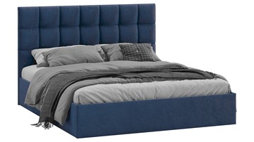 Кровать двуспальная Эмбер тип 1 (Микровелюр Wellmart Blue) в Тобольске