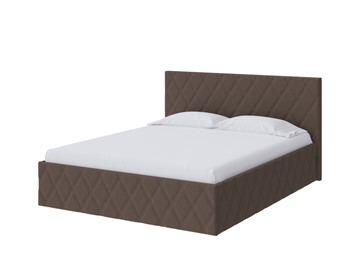 Кровать в спальню Fresco 140х200, Рогожка (Savana Chocolate (шоколад)) в Тюмени