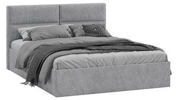 Кровать в спальню Глосс Тип 1 (Микровелюр Wellmart Silver) в Тюмени